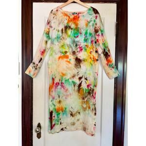 Chloe Cox Upcycled / Handmade Linen Tie Dye Dress NWT-- Size Medium
